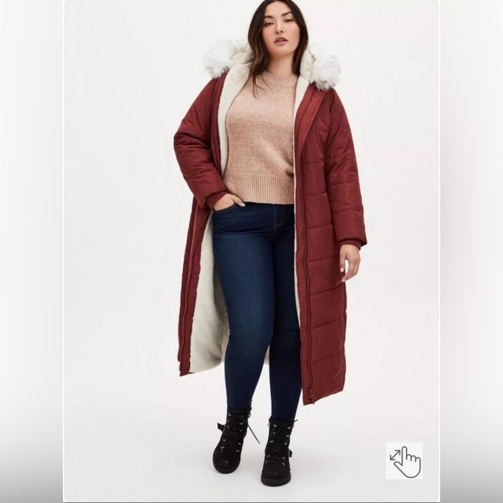 Torrid Lurex Dusty Rose Tan Metallic and Wool Blend Multicolor Crewneck Sweater - Picture 8 of 8